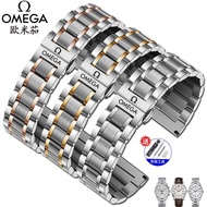 2024❐✾ XIN-C时尚4 Omega/for/Omega/watch with steel strap men's butterfly flying seahorse speedmaster solid stainless steel butterfly buckle watch chain 18mm