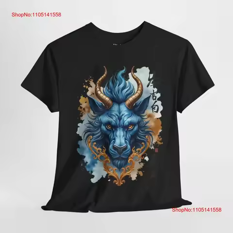 Mythos in Blue and Gold T Shirt Robert August vintage Washed Stylish fashion streetwear Unisex Casua