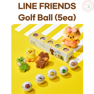 Line Friends Golf Balls Minini Series Bnini Selini Conini Chonini Lenini Brown Sally Cony Choco Leonard Golf Accessories (5ea)