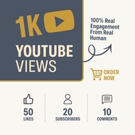 1K Youtube Views 100% Real Engagement From Real Human