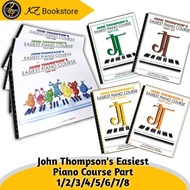 John Thompson's Easiest Piano Course Part 1, 2, 3, 4, 5, 6, 7, 8 Piano Book