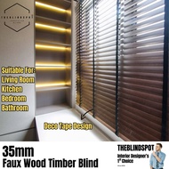The BlindSpot 35mm Timber Blind Deco Tape Bidai Kayu Indoor CUSTOM MADE 5 DAYS (Buatan Malaysia)