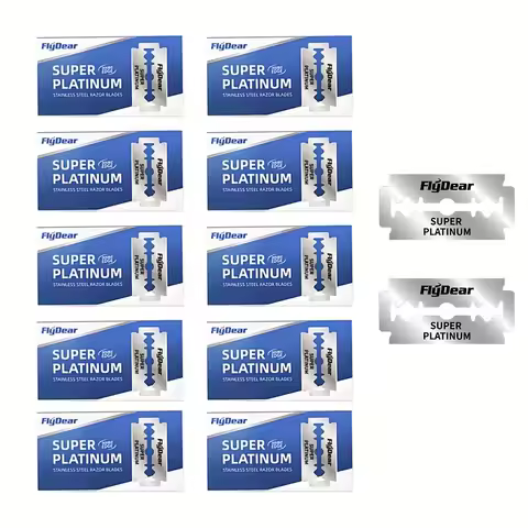 100 PCS Double Edge Razor Blades -Men's Safety Razor Blades For Shaving -Platinum Stainless Steel Do