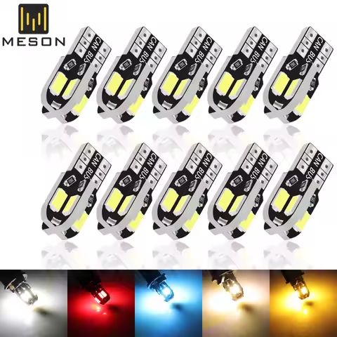 10/20PCS W5W T10 LED Bulbs Canbus 5730 8SMD 12V 6000K 194 168 LED Car Map Dome Lights Parking Light 