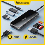 POERMAX YC-930 Type C Hub 8 in 1 Type C Universal Adapter Port with Memory Card, SD, HDMI PD Port an