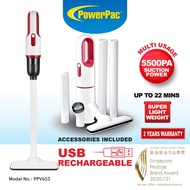 PowerPac Cordless Stick Vacuum Cleaner, Handheld Vacuum Cleaner, Vacuum Cleaner With HEPA Filter (PPV603)