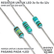 RESISTOR 100 180 220 620 1000 1K R Film Standard for LED 3V 6V 9v 5V 12V