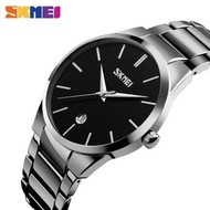 Jam Tangan Pria / SKMEI 9140 Analog Date / Jam Tangan Stainless Steel Analog / SKMEI