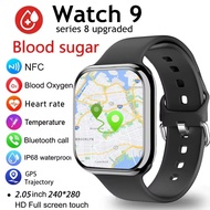 2025 New Watch Series 9 For IOS GPS Track Smart Watch Men Woman Body Temperature Bluetooth Call Wate