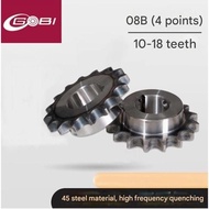 Sprocket Gear 14 Teeth 45 Steel 4 Points/08B Chain Gear (7203D)