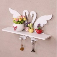Swam hanging shelf - vintage swan wall shelf F42