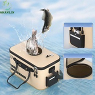 SHANLIN Live Fish Bucket, Foldable EVA Material Fishing Bucket, Water Tank 12L/22L Capacity Rectangu