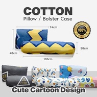 Soft Cotton Long Bolster / Pillow Case/Cover / Sarung Bantal Peluk / Sarung Bantal Cartoon High Qual