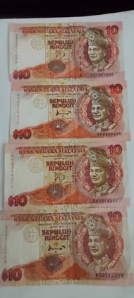 Collection RM 10 duit lama banknote