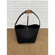 ➮[SR-STUDIO] กระเป๋าสะพายไหล่ หนังแท้ ทรงโท้ท ขนาดใหญ่ จุของได้เยอะ ลายลิ้นจี่ สไตล์มินิมอล สําหรับส