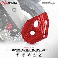 MOKOTO NMAX V2 NMAX V3 2025 AEROX V1/V2 CNC ALLOY FRONT WHEEL ABS SENSOR COVER GUARD PROTECTOR FOR M