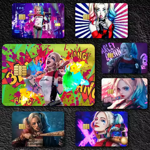 Harley Quinn Joker Decorative Small Waterproof Chip 4PCS Card Sticker New Anti-Scratch