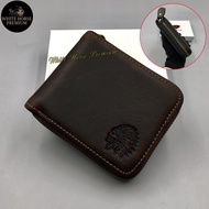 Rush Rider Leather Wallet Men Zip Short Wallet Man Genuine Cowhide Leather