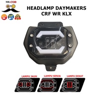 HEADLAMP DAYMAKER KLX CRF WR WR155 DEMEKER DAY MAKER HEAD LAMP LAMPU MOTOR TRAIL CROSS SUPERMOTO PNP