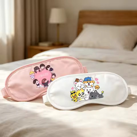 ENHYPEN Eyes Mask Unisex Sleeping Mask KPOP Men's Team Print Eyes Masks Sleeping Blindfold Female Ey