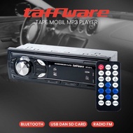 Car Tape Audio MP3 Player Bluetooth 5.0 60W Remote MP3 Player Bluetooth Car Tape with Remote