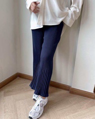 Pleat pants กางเกงอัดพลีท ปล่อยปลายขาม้า signature [N Able Style]