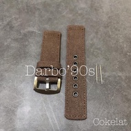 18Mm Canvas Jeans Watch Strap 20.. Canvas Strap - Black, 20Mm