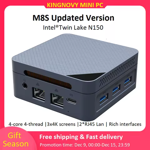 Kingnovy Pocket Mini PC Twin Lake Intel N150 Windows 11 12GB DDR5 4800MHz Gamer Mini PC Desktop Comp