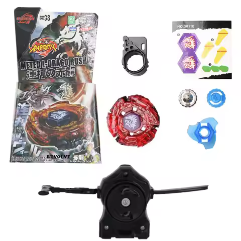 B-X TOUPIE BURST BEYBLADE dranzer s L drago Rush Red Dragon bb-98 Simple Packing + Black Pull Line L