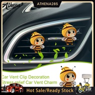 Athena✪Little Bee Car Vent Clip Air Freshener Cute Auto Interior Perfume Holder for Car AC Vents Bee
