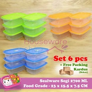 Set of 6 Lunch Boxes / Lunch Boxes / Sealware Aeries 2700ml - Food Grade