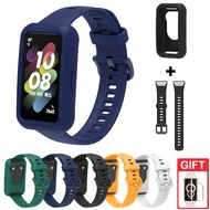 Silicone Strap with Case Shell Protective Cover Bracelet for Huawei Band 6 7 / Honor Band 6