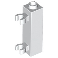 Lego Parts 60583b Brick, Modified 1 x 1 x 3 with 2 Clips (Vertical Grip) - Hollow Stud