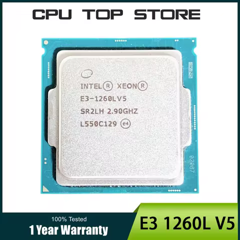 INTEL Xeon E3 1260L V5 8M Cache 2.90GHz 45W SR2LH Quad-Core Eight-Thread LGA 1151 CPU Processor