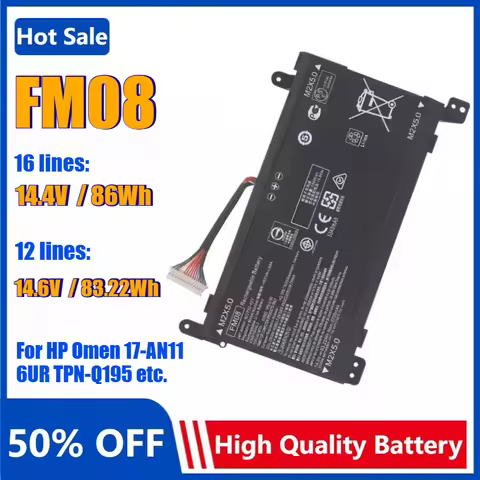 New FM08 HSTNN-LB8A LB8B Battery for HP Omen 17-AN116UR AN003UR AN009NV AN014NA AN040UR AN025NS AN04