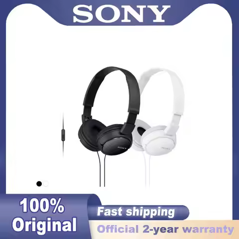 Sony MDR-ZX110AP Wired On-Ear Headphones Stereo Bass Headset Built-in Mic 3.5mm For Phone Laptop PC