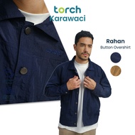 KEMEJA TORCH Rahan Button Overshirt Crinkle Taslan Outer Shirt for Men and Women
