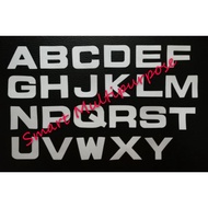 SMALL STICKER NUMBER MOTORCYCLE A-Z Or 0-9 ( 1 Pcs )