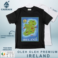 IRLANDIA 7-Piece SOUVENIR T-Shirt ASEAN COUNTRYTAG IRELAND Cotton Combed 24s SOUVENIR PREMIUM GIFT