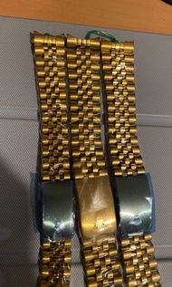 Rolex 代用金錶帶 錶耳20 －19 －17mm適合錶直徑36、34、31mm，1/ $450(1601 16018 16238 15008 15238 6827 68278)