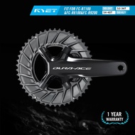 RYET 110BCD Road Chainring Set 50-34T 52-36T 54-40T 7075-T6 CNC Alloy Aero Cover Shimano 105 Ultegra
