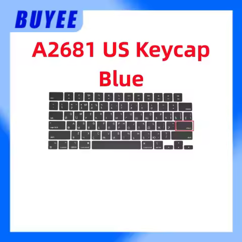 Original Blue For MacBook Air 13.6" M2 A2681 US English FR Keycap Keys 2022 Year Replacement