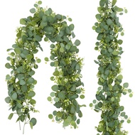 1 PC Eucalyptus Garland,Artificial Hanging Eucalyptus Vine Garland Photo Flowers,Artificial Eucalypt