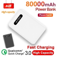 wlk 80000mAh Portable Powerbank Fast Charging External Battery Own Line Mobile Phone Charger Outdoor Emergency for Smartphones Power Banks