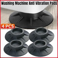 [4件裝][黑色] 洗衣機防震墊 通用波輪滾筒洗衣機防滑墊 靜音防移動固定底座 [平行進口]