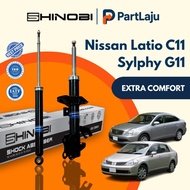 E-Shinobi Nissan Latio C11 C11X 1.6 1.8 Sylphy G11 2.0 2007-2013 Front & Rear Gas Absorber
