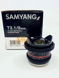 全新現貨✅Samyang 8mm T3.1 Cine Fisheye Lens for Sony E (水貨) (Brand New) 手動魚眼電影鏡頭 APS-C FX30 ZV-E10 a6700 a6600 a6500 a6400 a6100 a6000 a5100 APSC