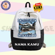 FREE NAME - CHILDREN'S BACKPACK BAG ANOMALI BOMBARDINO CROCODILO / ANOMALI BOMBANDINO CROCODILO / AN