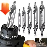 Drill Bit HSS 60 Degrees Inch Size Center Drill Bit Metal Drilling Tool Countersink Lathe Bit Wood F