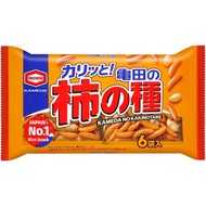 KAMEDA kaki no tane 1 pack contains 6 bags, total 180g Perfect as a snack or as a side dish with dri